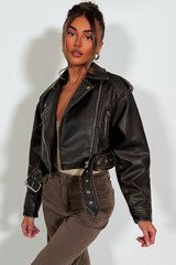 zara womens faux leather jacket with lapel collars