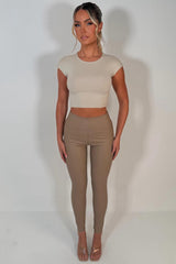 womens high waist faux leather leggings night out festival rave outfit uk