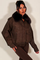 faux suede faux fur collar winter jacket for womens zara uk styledup sale 