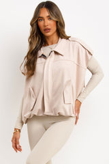 faux suede gilet sleeveless jacket styledup