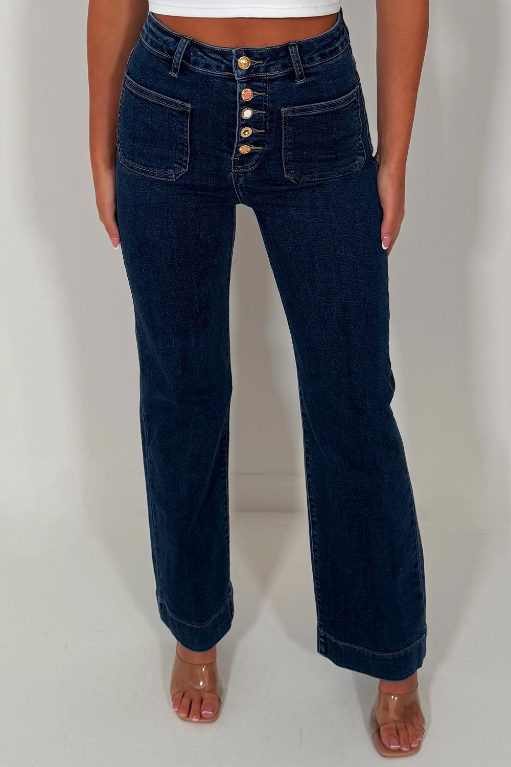 front pocket high waist wide leg jeans zara womens styledup fashion