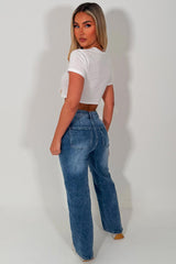 womens jeans with seam detail zara uk 