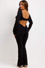 scrunch bum booty lifting jumpsuit with long sleeves styledup