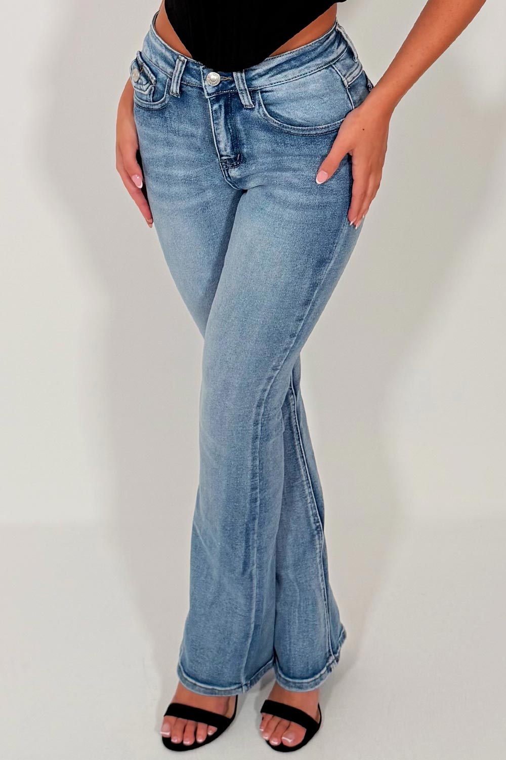 womens flared boot cut jeans styledup fashion