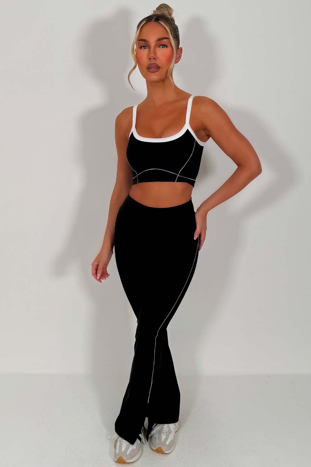 womens flare trousers and top co ord set styledup uk