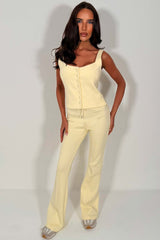 womens zara button up top and trousers two piece co ord set styledup