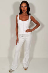 zara womens button up top and trousers co ord set styledup