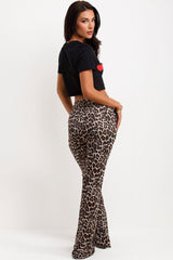 leopard print trouser womens