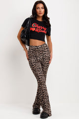 womens leopard print trousers 