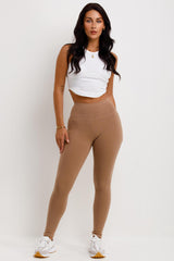 womens high waisted suede leggings