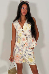 denim shorts and waistcoat two piece co ord races ladies day occasion outfit styledup uk