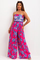 floral satin wide leg jumpsuit summer holiday outfit