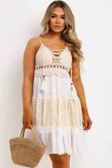 white crochet dress uk