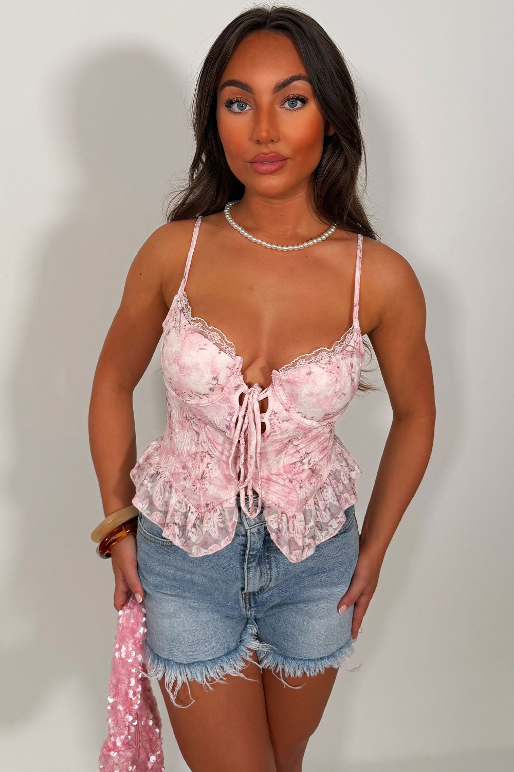 ruffle floral going out occasion top styledup uk