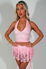 going out summer holiday outfit lace top and skort co ord set styledup