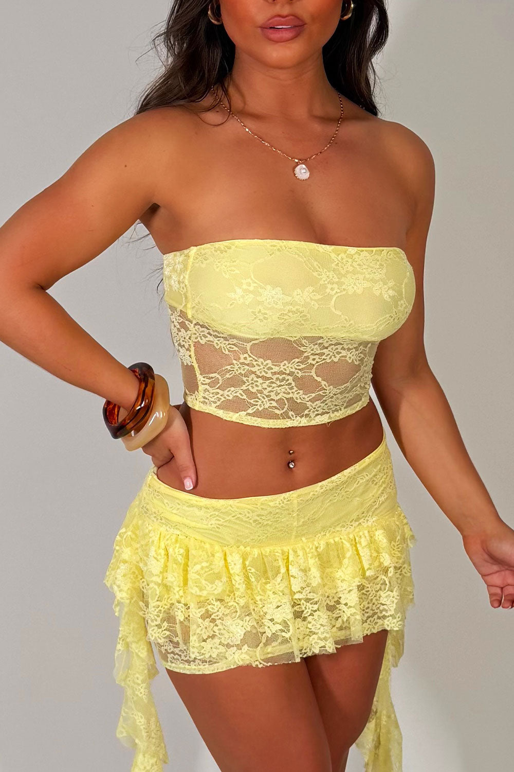 yellow lace festival outfit styledup uk