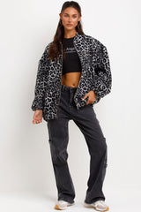 lepard print jacket oversized