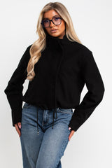 womens black soft bomber jacket zara uk
