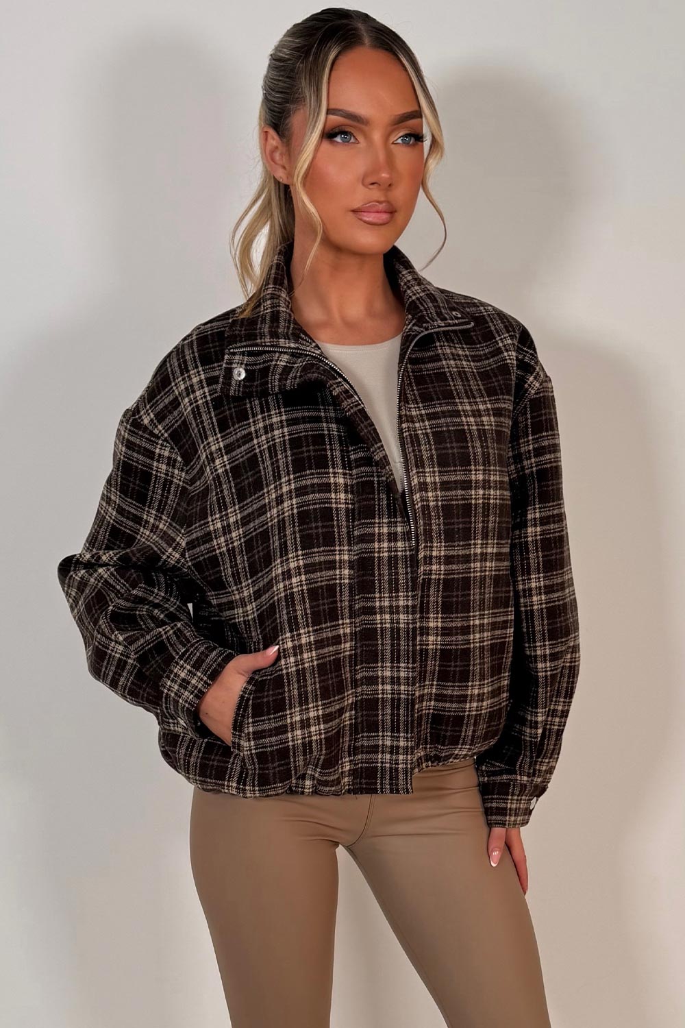 womens checked jacket uk