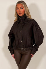 denim brown zara jacket womens