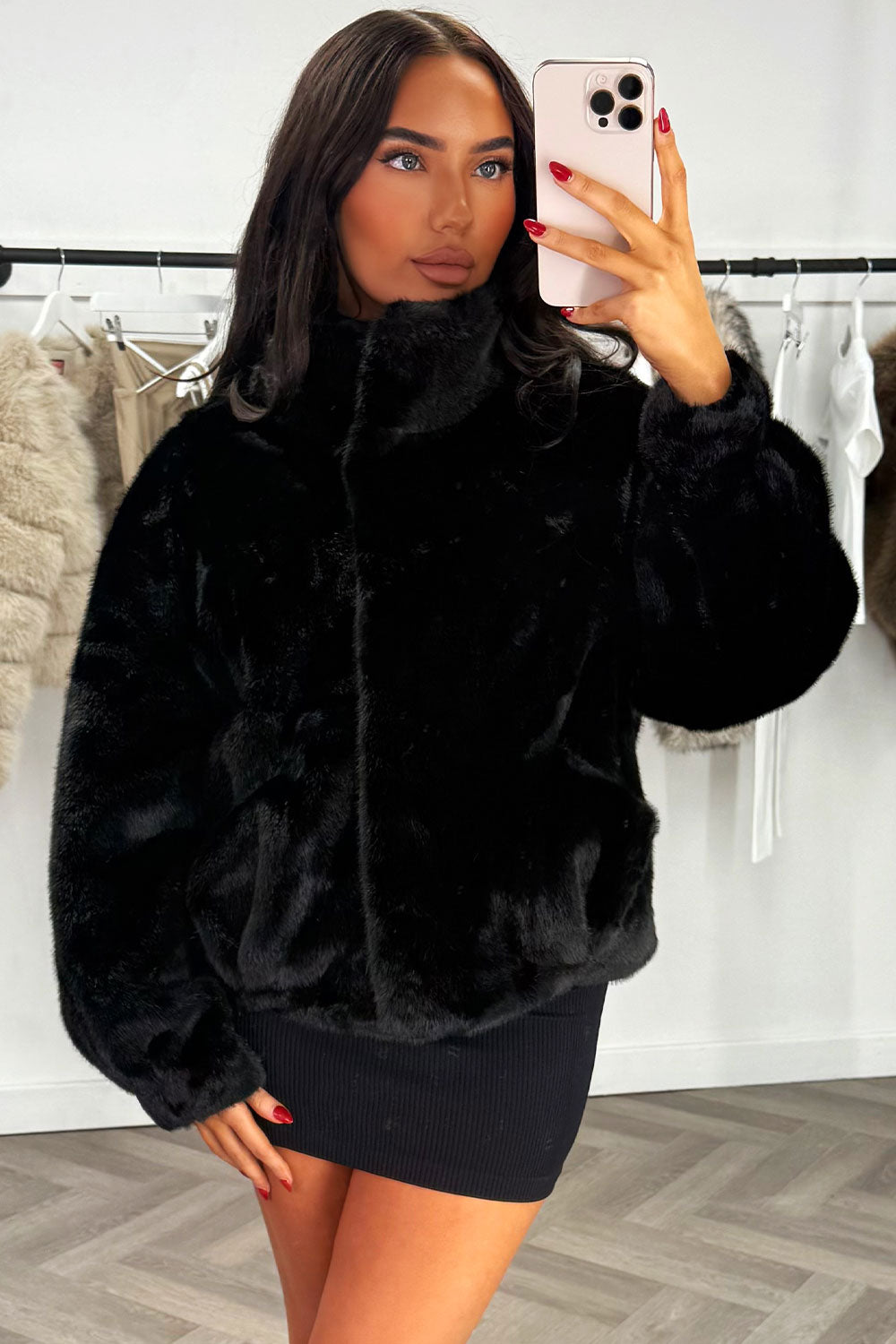 zara womens faux fur jacket styledup