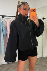 womens funnel neck summer jacket festival windbreaker styledup