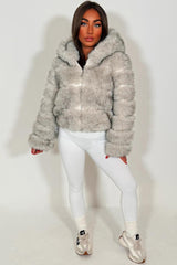 zara fur jacket with hood womens styledup