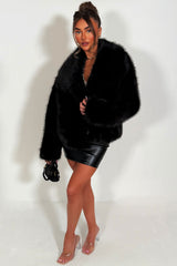 zara womens fur jacket with collars black