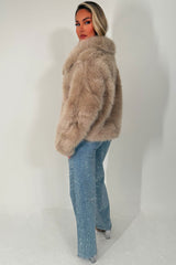 womens faux fur jacket zara uk