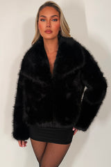 zara womens fur jacket with collars 