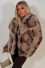 faux fur jacket for womens with collar styledup uk