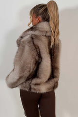 zara womens fur coat with collar styledup