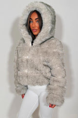 womens real fur bubble jacket uk