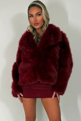 zara womens fur jacket with collar styledup
