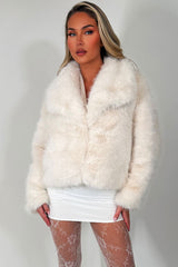 zara womens fur jacket with collar styledup