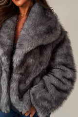 faux fur jacket with collar styledup uk