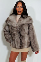 womens faux fur jacket zara uk