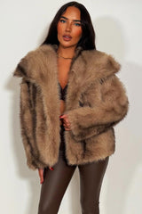 womens faux fur jacket zara uk