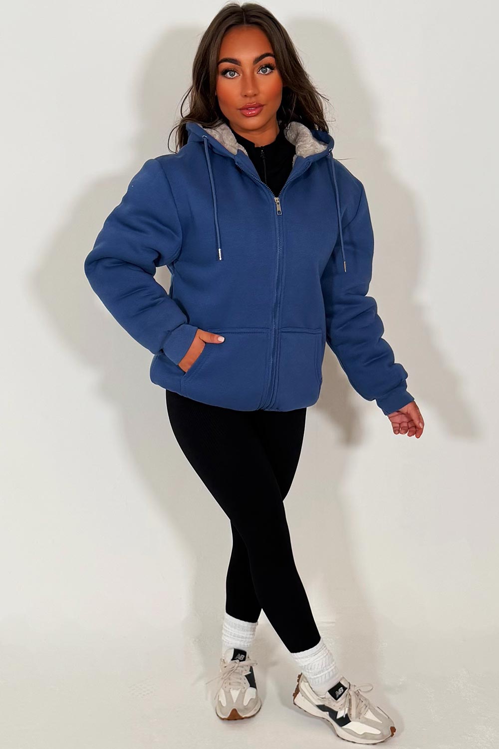 faux fur lined hooded sweatshirt womens loungewear styledup