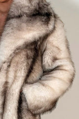 cream maxi fur coat styledup uk