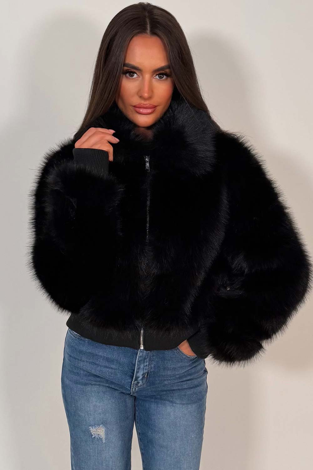 black fur jacket womens zara uk styledup