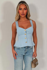 going out top with gold buttons day to night occasion outfit for womens zara uk sale styledup