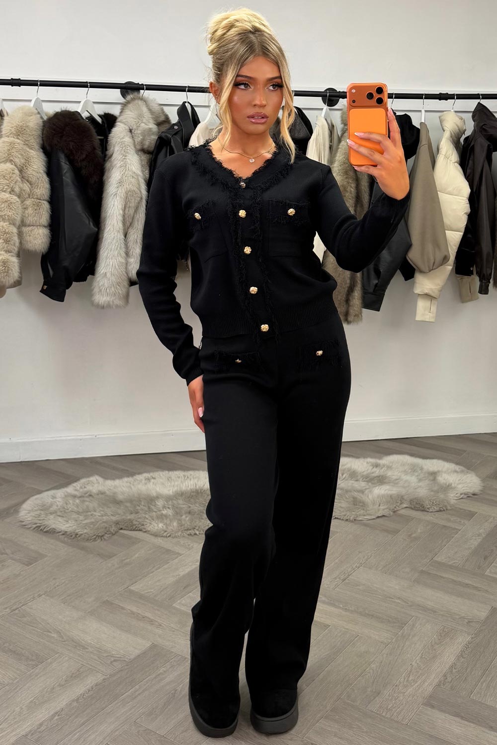 womens knitted jumper top and trousers two piece set occasion outfit styledup uk