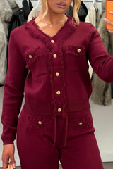 womens knitted jumper top and trousers two piece set going out occasion outfit styledup uk