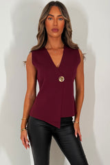 knitted jumper cardigan with gold button for womens christmas party outfit styledup