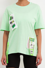 womens oversized t shirt with labels
