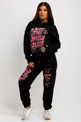 womens tracksuit hoodie and joggers co ord set