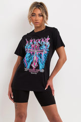 cross graphic oversized t shirt womens