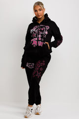 womens tracksuit zip hoodie and joggers set