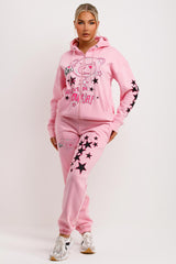 womens oversized hoodie and joggers tracksuit set